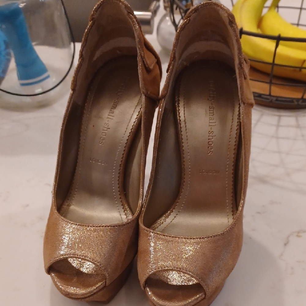 PRETTY SMALL SHOES LONDON GIRLS YOUTH SZ 215 Usa 3 CUSTOM MADE HEELS
